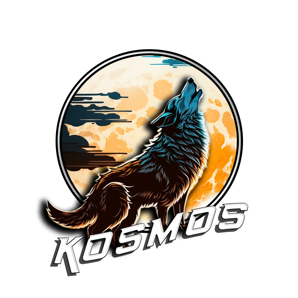 Kosmos, lupo davanti alla luna